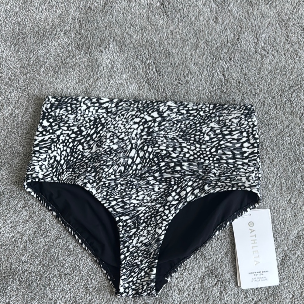 Athleta high waist bikini bottom sz S NWT
